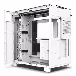 NZXT H9 Elite, Midi Tower, PC, Blanc, ATX, micro ATX, Mini-ITX, Acier inoxydable, Verre trempé, 16,5 cm