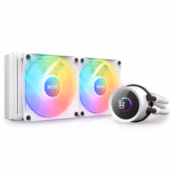 NZXT Kraken 240 RGB, Refroidisseur de liquide tout-en-un, 12 cm, 78,02 cfm, Blanc