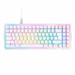 NZXT KB-101NW-DE, Mini, Avec fil, USB, Magnetic-mechanical key switch, LED RGB, Blanc