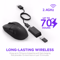 NZXT MS-101NB-01 souris Jouer Droitier RF sans fil Optique 26000 DPI - Vue supplémentaire 4