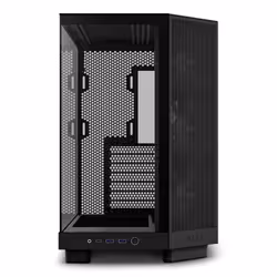 NZXT H6 Air Flow, Midi Tower, PC, Noir, ATX, micro ATX, Mini-ITX, Acier, Verre trempé, Bleu, Vert, Rouge