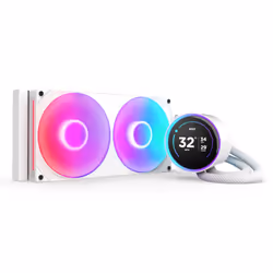 NZXT Kraken Elite 280 RGB, Refroidisseur de liquide tout-en-un, 14 cm, 98,61 cfm, Blanc