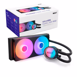 NZXT Kraken Core 240 RGB Processeur Kit de refroidissement du liquide 12 cm Noir 1 pièce(s) - Vue supplémentaire 2
