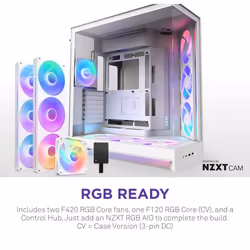 NZXT H9 Flow RGB+ Midi Tower Blanc