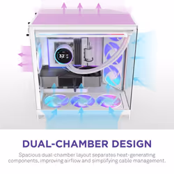 NZXT H9 Flow RGB+ Midi Tower Blanc - Vue supplémentaire 6