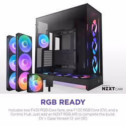 NZXT H9 Flow RGB+ Midi Tower Noir