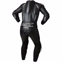RST V4.1 Evo Kangaroo Airbag One Piece Moto Cuir Costume, noir-blanc, taille L pour Hommes
