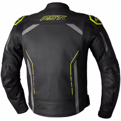 RST S1 Veste en cuir de moto, noir-jaune, taille 40 pour Hommes