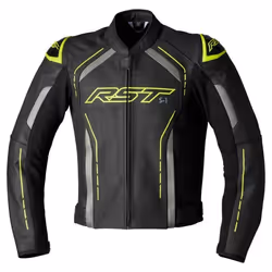 Veste cuir moto RST S1 - noir/jaune - 3XL