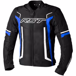 RST Pilot Evo Veste textile de moto, noir-blanc-bleu, taille 3XL pour Hommes