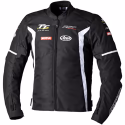 RST IOM Team Evo Veste textile de moto, noir-blanc, taille S pour Hommes