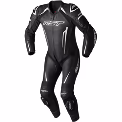 RST Tractech EVO 5 Combinaison en cuir de moto d’une seule pièce, noir-blanc, taille L pour Hommes