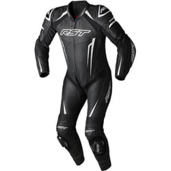 RST Tractech EVO 5 Combinaison en cuir de moto d’une seule pièce, noir-blanc, taille L pour Hommes