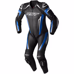 RST Tractech EVO 5 Combinaison en cuir de moto d’une seule pièce, noir-bleu, taille S pour Hommes