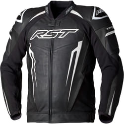 RST Tractech EVO 5 Blouson en cuir de moto, noir-blanc, taille L pour Hommes