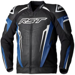 RST Tractech EVO 5 Blouson en cuir de moto, noir-bleu, taille S pour Hommes