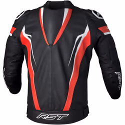 RST Tractech EVO 5 Blouson en cuir de moto, noir-rouge, taille M pour Hommes
