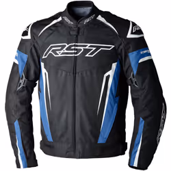 RST Tractech EVO 5 veste textile de moto imperméable, noir-bleu, taille L pour Hommes