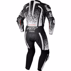 RST Pro Series Evo Airbag Combinaison en cuir de moto d’une seule pièce, noir-blanc, taille 2XL pour Hommes