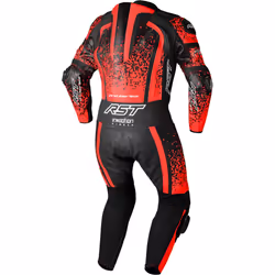 RST Pro Series Evo Airbag Combinaison en cuir de moto d’une seule pièce, noir-rouge, taille L pour Hommes