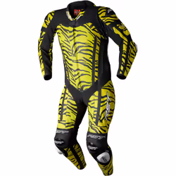 RST Pro Series Evo Airbag Ltd. Tiger Combinaison en cuir de moto d’une seule pièce, noir-jaune, taille XS pour Hommes