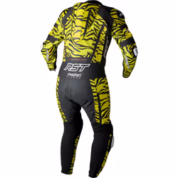 RST Pro Series Evo Airbag Ltd. Tiger Combinaison en cuir de moto d’une seule pièce, noir-jaune, taille L pour Hommes