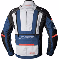 RST Pro Series Adventure-Xtreme Blouson textile de moto, blanc-rouge-bleu, taille M pour Hommes