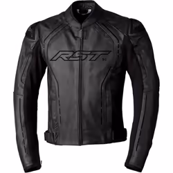 RST S1 Veste en cuir de moto, noir, taille 42 pour Hommes