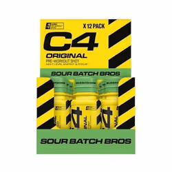 Cellucor - Pre-workout en shot - C4 Original Shots - Sour Batch Bros Pack de 12