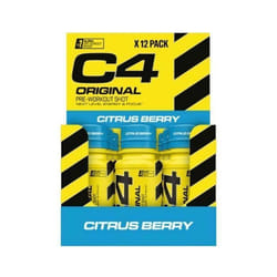 Cellucor - Pre-workout en shot - C4 Original Shots - Citrus Berry Pack de 12
