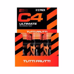 Cellucor - Pre-workout en shot - C4 Ultimate Shots - Tutti-Frutti Pack de 12