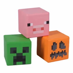Paladone Minecraft Stress Blocks CDU 12, Balle anti-stress, mousse, Multicolore, 12 pièce(s)