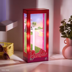 Paladone Barbie Doll Display Case, Éclairage d’ambiance, Rose, Universel, Chine, 150 mm, 90 mm