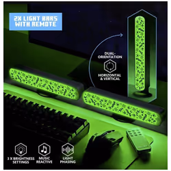 Éclairage RVB dynamique : améliorez votre intérieur avec les barres lumineuses de Minecraft, avec deux barres lumineuses RVB  ...