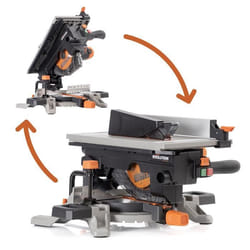 Scie à onglet avec table 210mm Evolution R210MTS-G2 210mm avec Lame multi-matériaux TCT