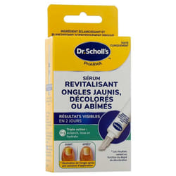 Scholl Sérum Revitalisant Ongles Jaunis, Décolorés ou Abîmés 10 ml