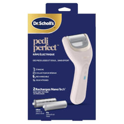 Scholl Pedi Perfect Râpe Électrique + 2 Rouleaux Recharges Nano Tech