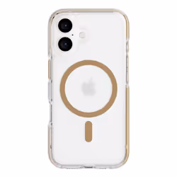 Tech21 EvoCrystal, Housse, Apple, iPhone 16, 15,5 cm (6.1"), Or, Transparent