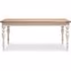 Table de salle à manger en bois style country pour 8 personnes - Hella Blanc