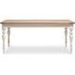 Table de salle à manger en bois style country pour 8 personnes - Hella Blanc