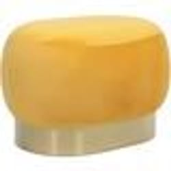 Pouf banc de maquillage - Velours et métal - Premium Jaune