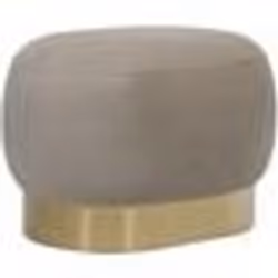 Pouf banc de maquillage - Velours et métal - Premium Taupe