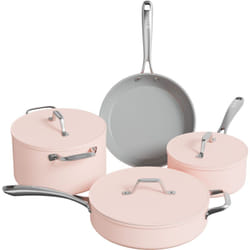Beyond - Batterie de Cuisine - Set de 4 - Poêle à Frire 26cm - Sauteuse 28cm/4.2L- Cocotte 24cm/5.9L - Casserole 20cm/ 2.8L - Revêtement Antiadhésif