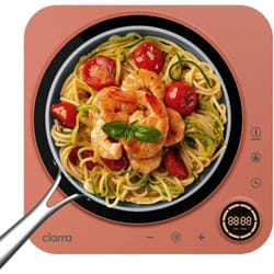 CIARRA Plaque Induction Portable 2000W CDTIH1A-O Minuterie 240min Sécurité Enfants Orange