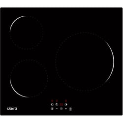 Plaque Induction 3 Feux 5600W Commande Tactile 9 Niveaux de Puissance et Sécurité Enfant CD3BIH-C - Ciarra