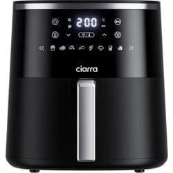 Ciarra - Friteuse Sans Huile 5L 1500W 8 programmes prédéfinis température réglable commande tactile CDAF1A Noir