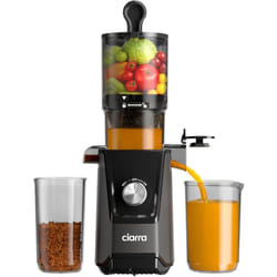 Ciarra - Extracteur de jus 1,2L 200W ouverture de 108 mm lent Presse à Froid Sans Préparation Silencieux Gris CDSJ046-G