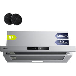 Hotte Tiroir 60cm 580m3/h Commande Tactile Recyclage ou Evacuation CD6909AS - Ciarra