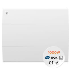 CIARRA Radiateur Électrique Fixé Inertie Sèche Céramique 1000W Chauffage Mural 4 Modes Programmes Personnalisées LCD Thermostat