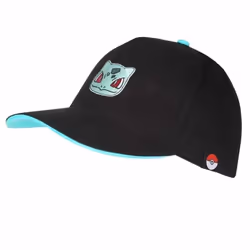 Pokémon Casquette Unisex Bulbasaur Badge 58 cm Noir Taille unique